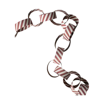 Garland girland randig - Red-white - DBKD