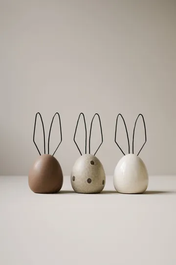 Hare påskdekoration H18 cm - Beige dot - DBKD