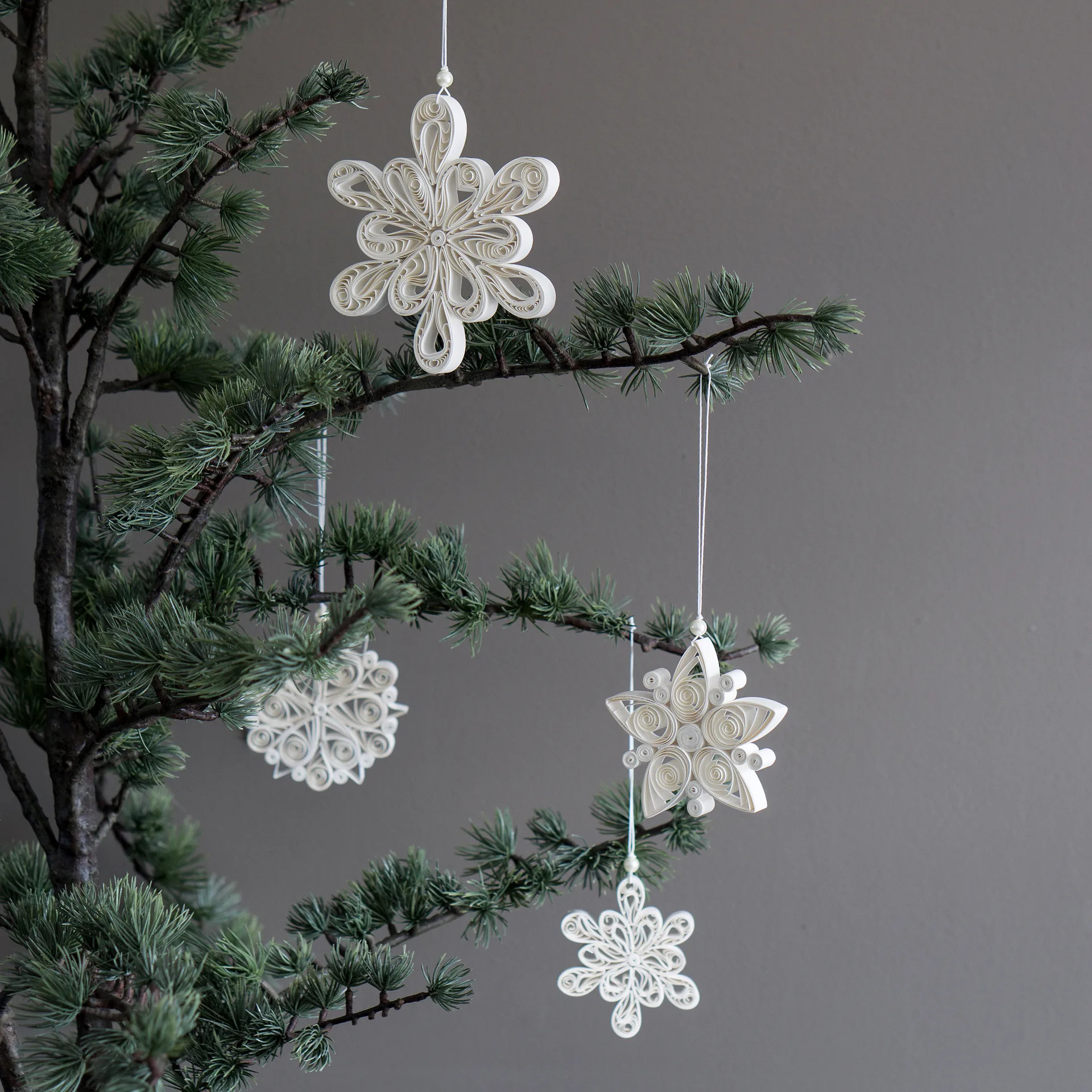 Light Flake snöflinga vit, Liten Ø8 cm DBKD