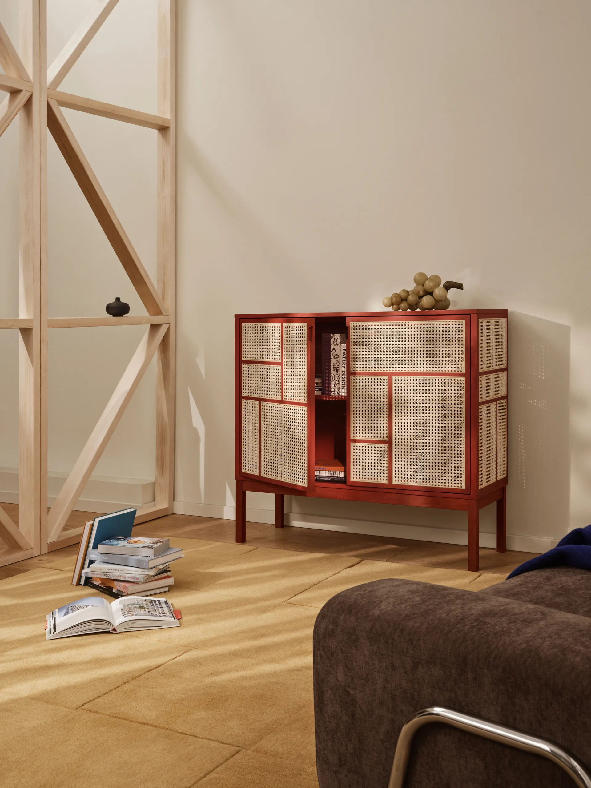 Air sideboard, Red, 120x110 cm, med ben Design House Stockholm