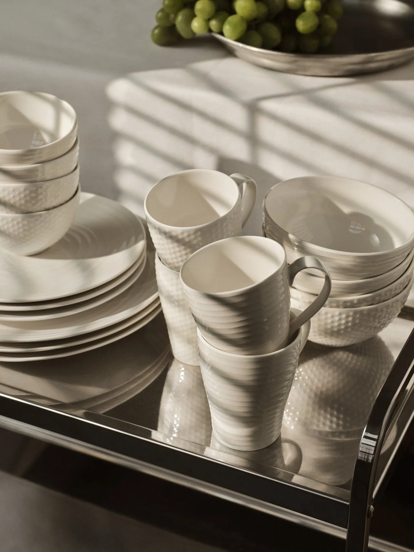 Blond mugg, stripe vit Design House Stockholm