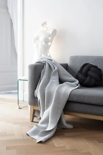 Pleece filt 140x160 cm - Ljusgrå - Design House Stockholm