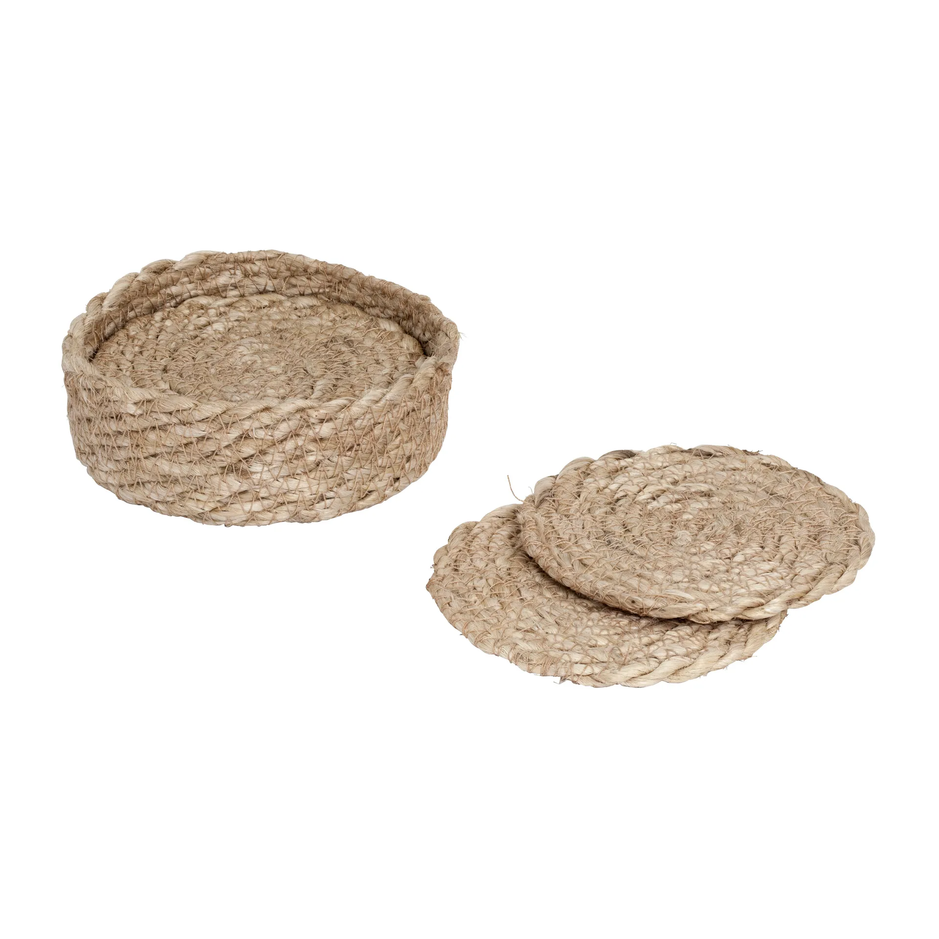 Elin glasunderlägg Ø10,5 cm 6-pack, Naturgrå Dixie