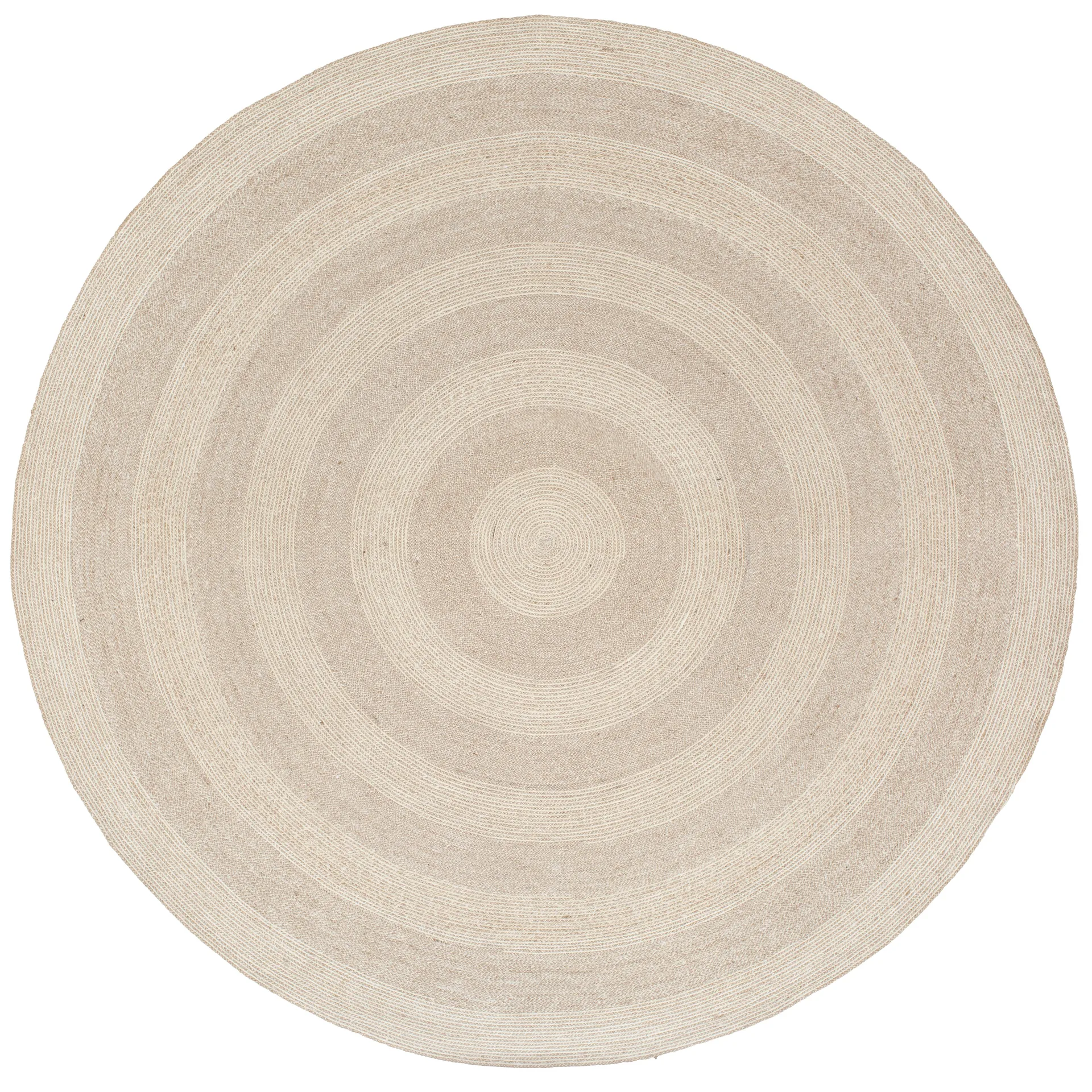 Ella jutematta Ø220 cm, Vit-natur Dixie