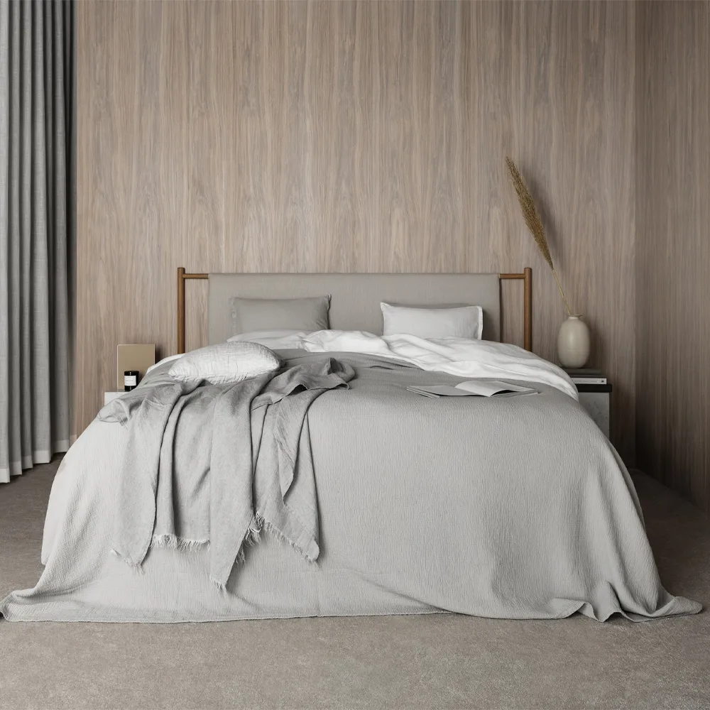 Dux 5005 kontinentalsäng, vit/brun, medium, 160x200cm Dux