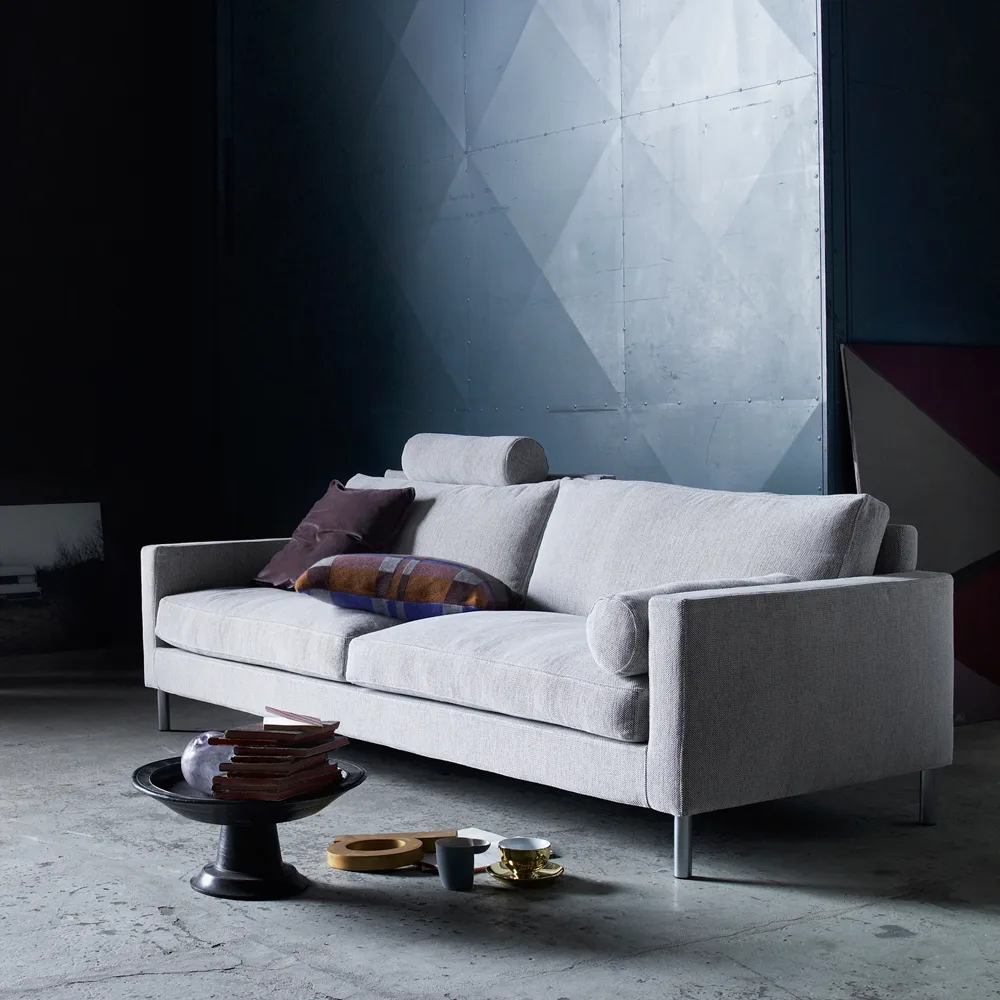 Lift soffa 240 cm skumstoppning, Tyg bakar 01 brunbeige-stålben Eilersen
