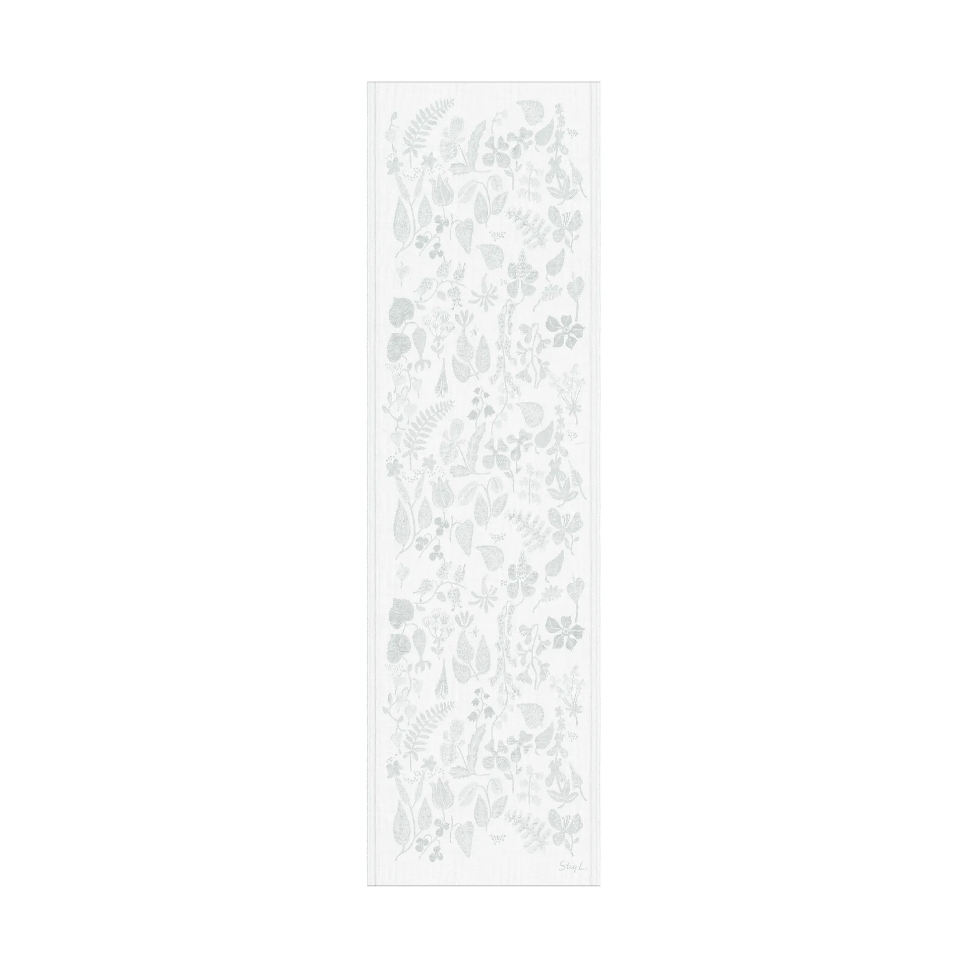 Herbarium löpare 35x120 cm, Grå Ekelund Linneväveri