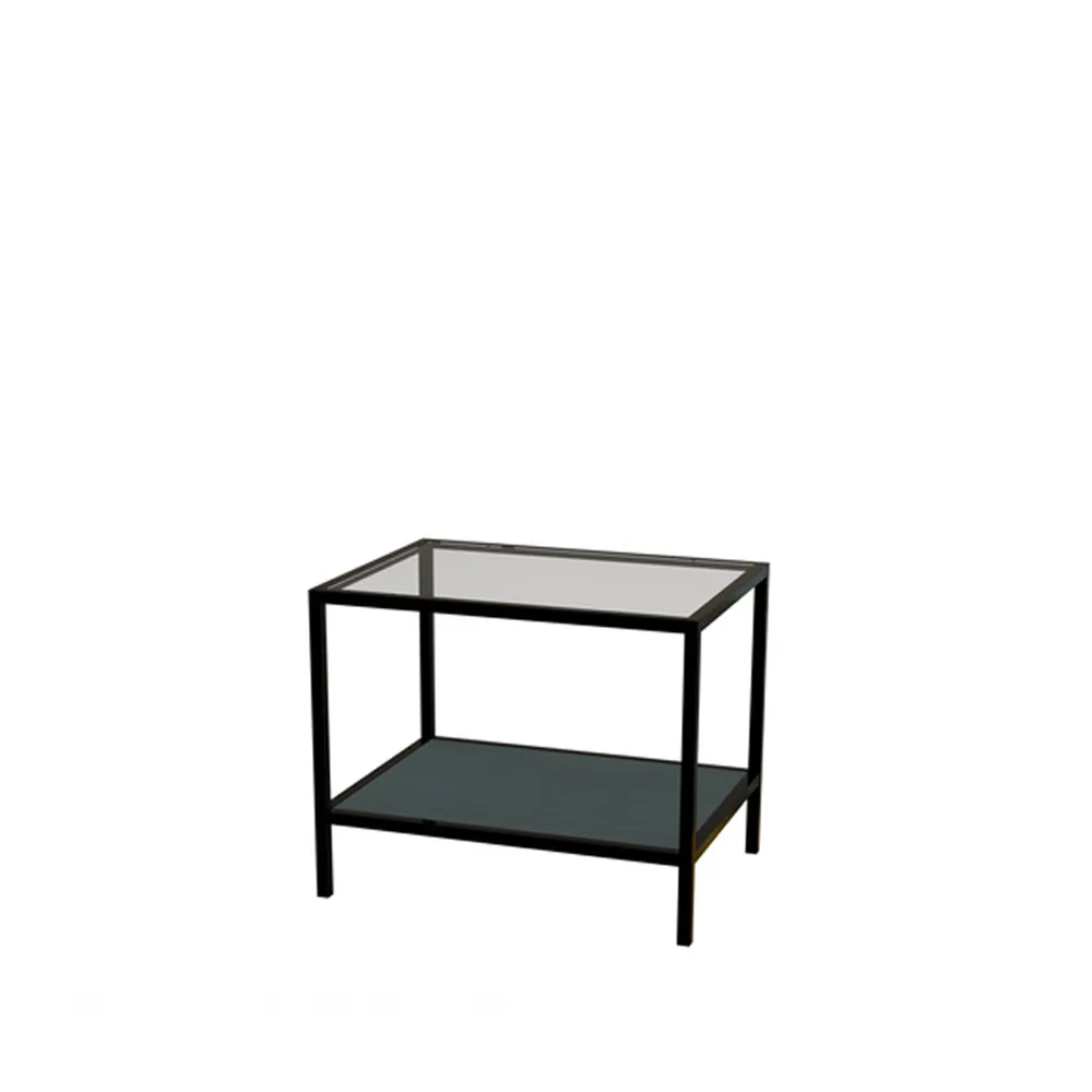 2000 Metall lampbord, svart, 1 glasskiva Englesson