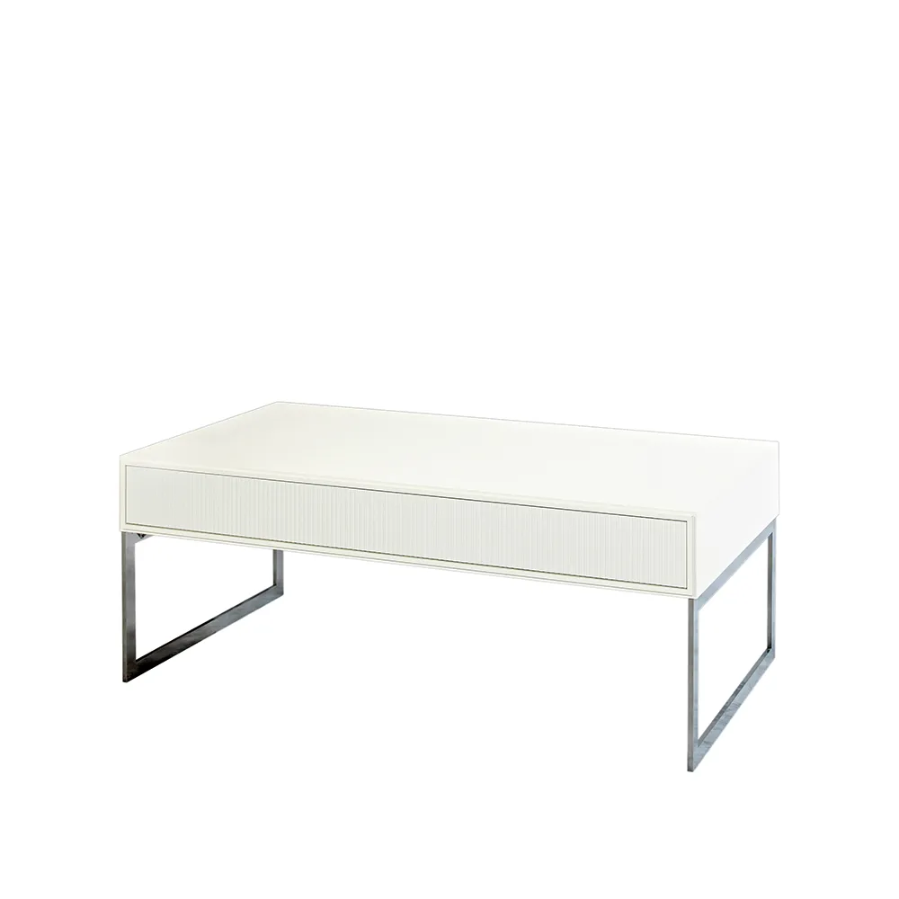 Line soffbord, white, 130x80cm, kromben Englesson