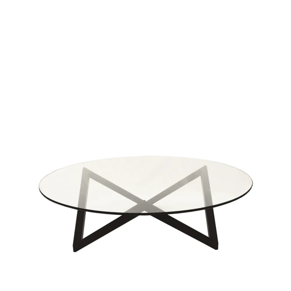 Sirius Metall soffbord, svart, glasskiva Englesson