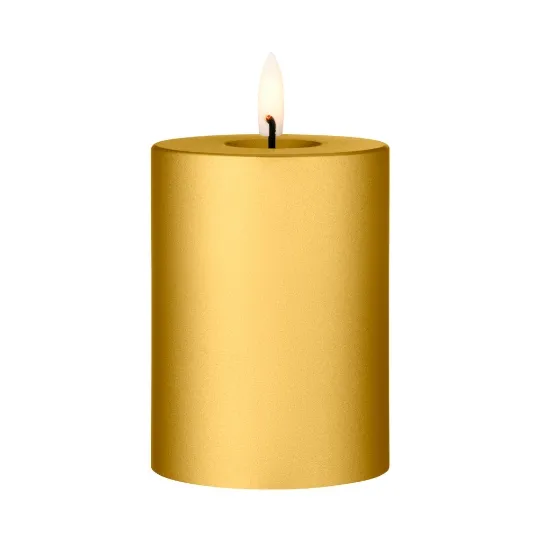 ester & erik blockljus LED - 90 Gold Metallic, 10 cm - ester & erik