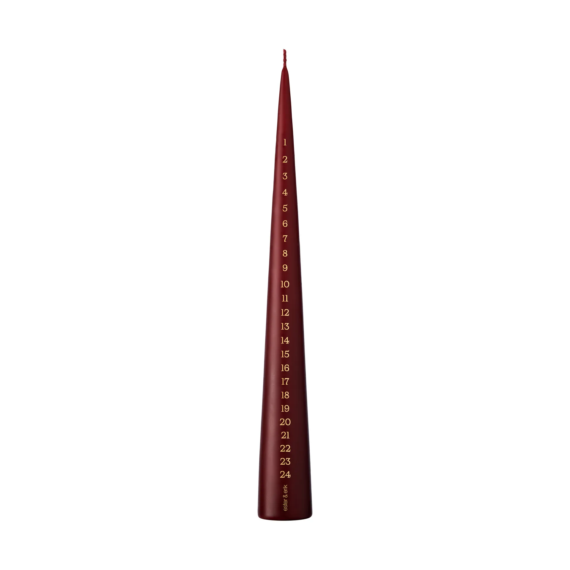 ester & erik kalenderljus 37 cm, 44/2 deep wine ester & erik