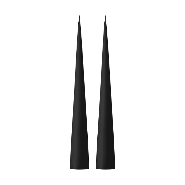 ester & erik konljus 37 cm 2-pack matt - Velvet matt black 95 - ester & erik