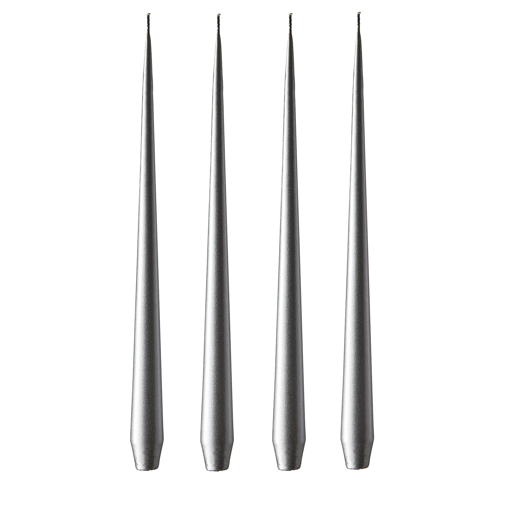 ester & erik ljus 32 cm 4-pack metallic, Silver ester & erik
