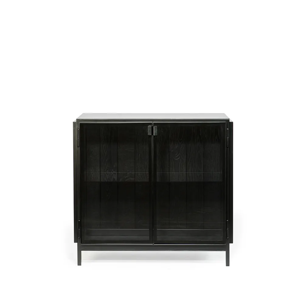 Anders sideboard, Svart 2 glasdörrar metall Ethnicraft