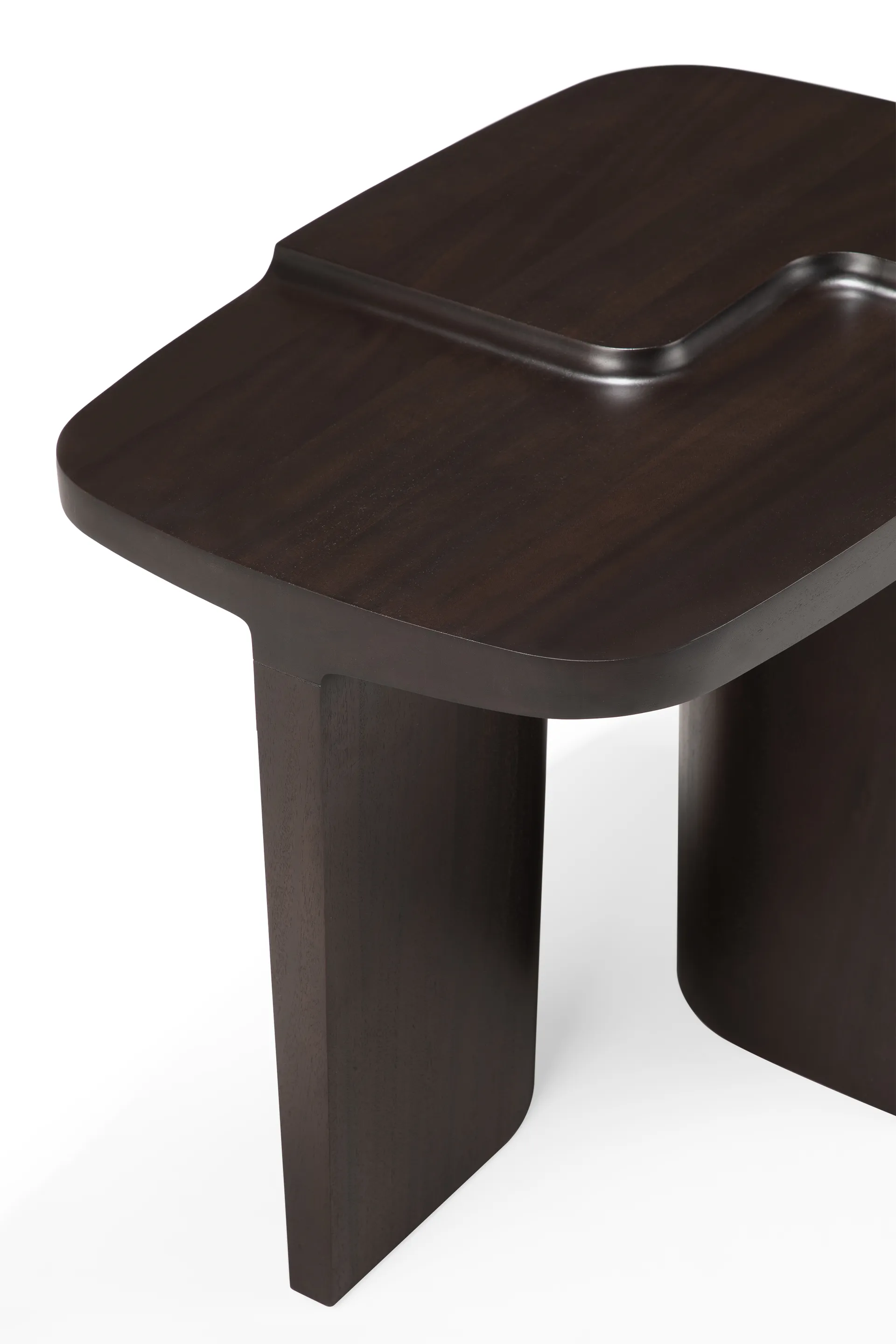 Brutalist sidobord, Rose brown mahogany, 60x40 cm Ethnicraft