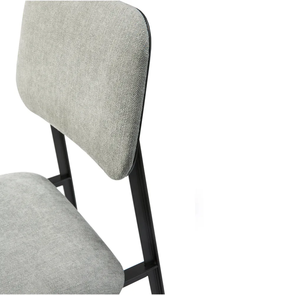 DC Dining stol, Light grey-Black metal Ethnicraft
