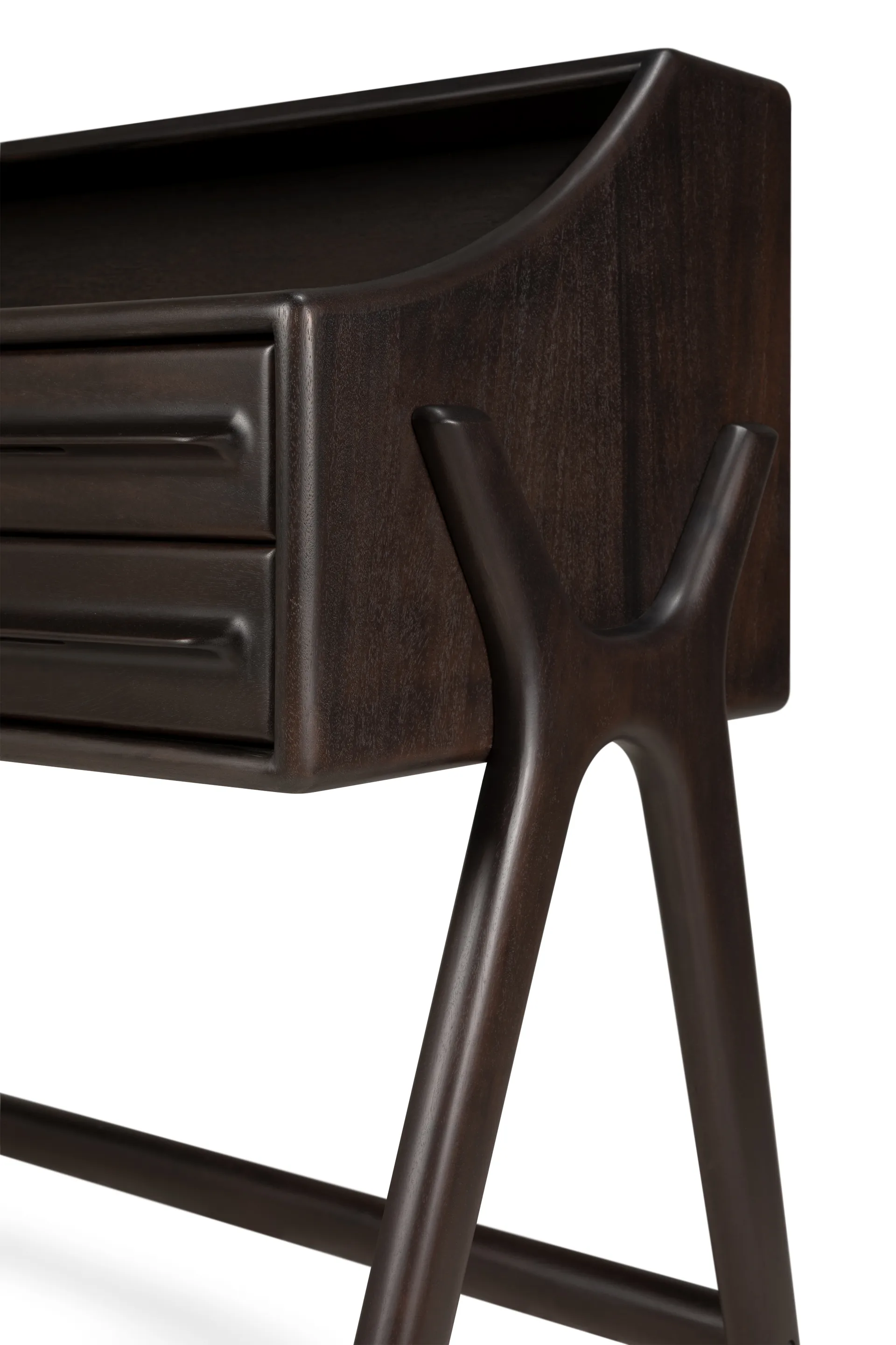 Flow skrivbord, Rose brown mahogany, 140x55 cm Ethnicraft