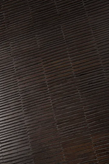 Grooves soffbord - Off black teak, 140x110 cm - Ethnicraft