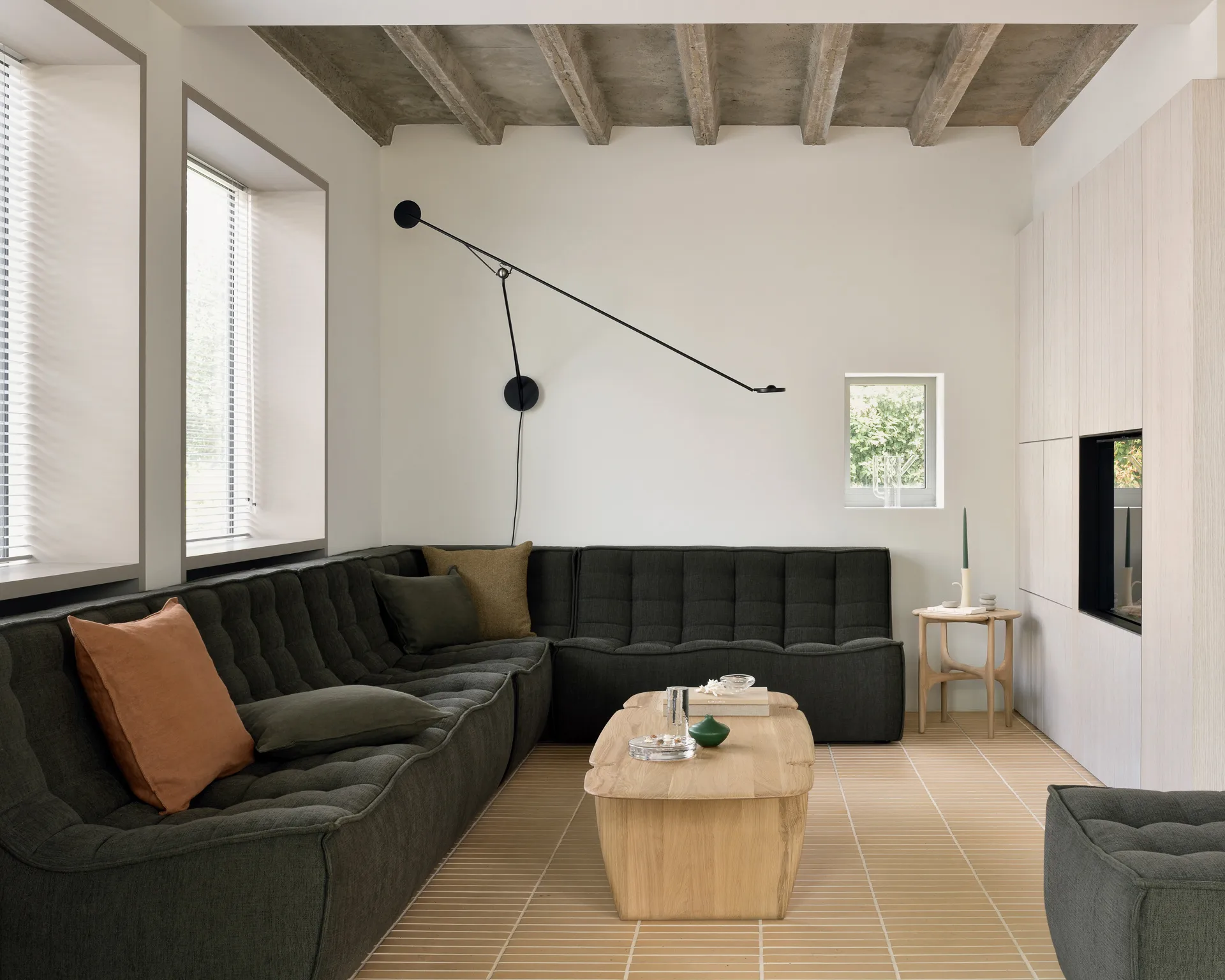 N701 soffa 2-sits, Moss Eco fabric Ethnicraft