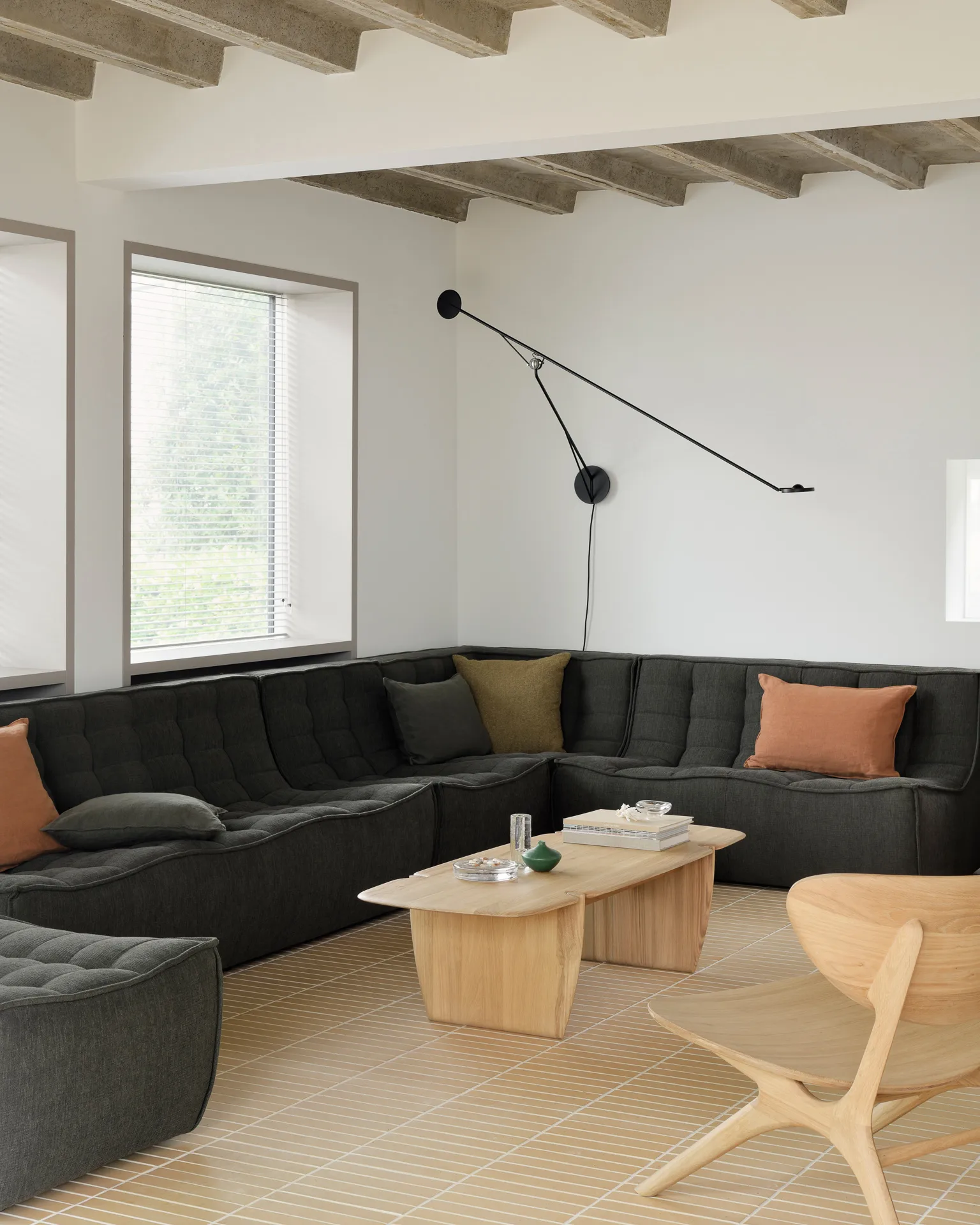 N701 soffa 2-sits, Moss Eco fabric Ethnicraft