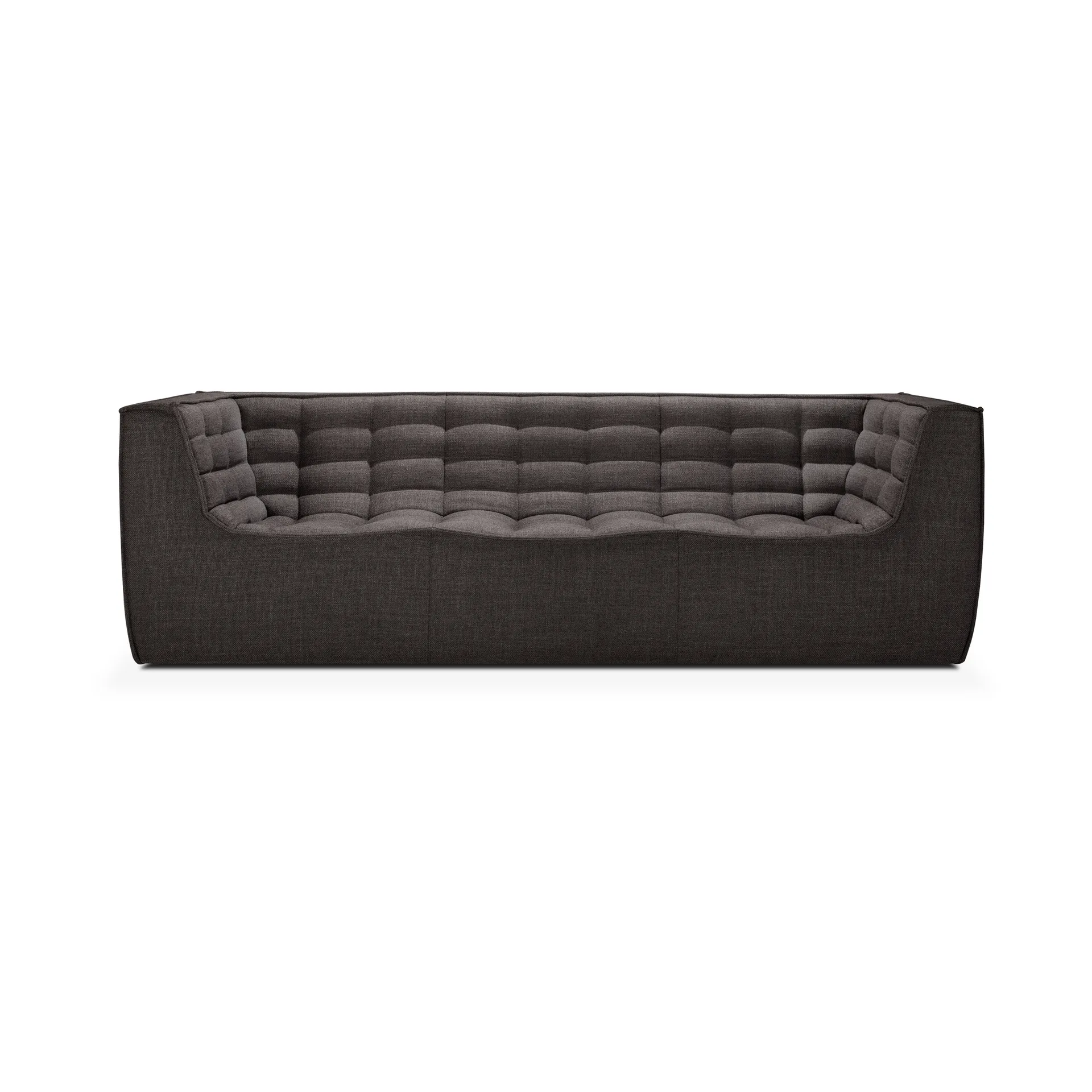 N701 soffa 3-sits, Dark grey, med armstöd Ethnicraft