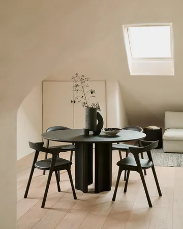 Roller Max matbord - Mörkbrunbetsad mahogny, Ø150 cm - Ethnicraft