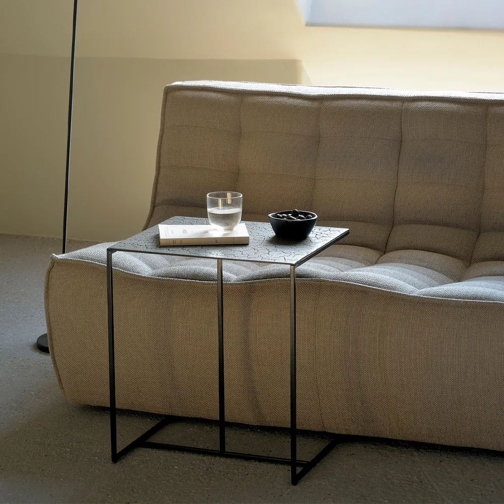 Triptic sidobord 51x45 cm, Whiskey-Black Ethnicraft