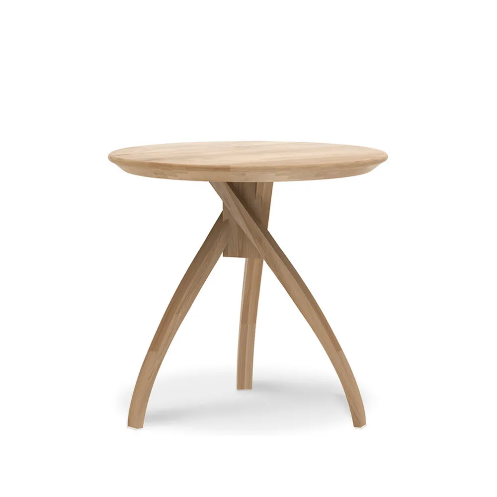 Twist sidobord, Oak-Wax oil large ø51 cm Ethnicraft