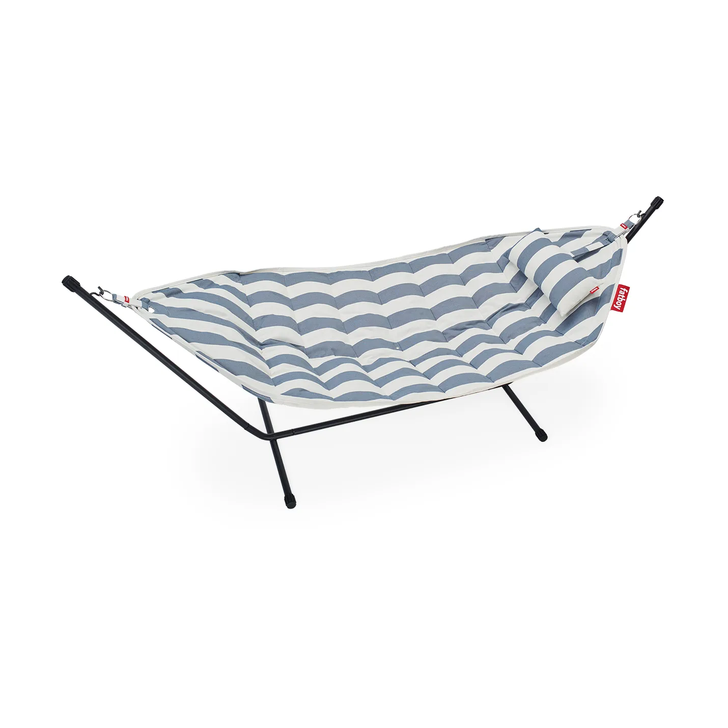 Headdemock Superb hängmatta, Ocean blue-stripe-inkl ställning Fatboy