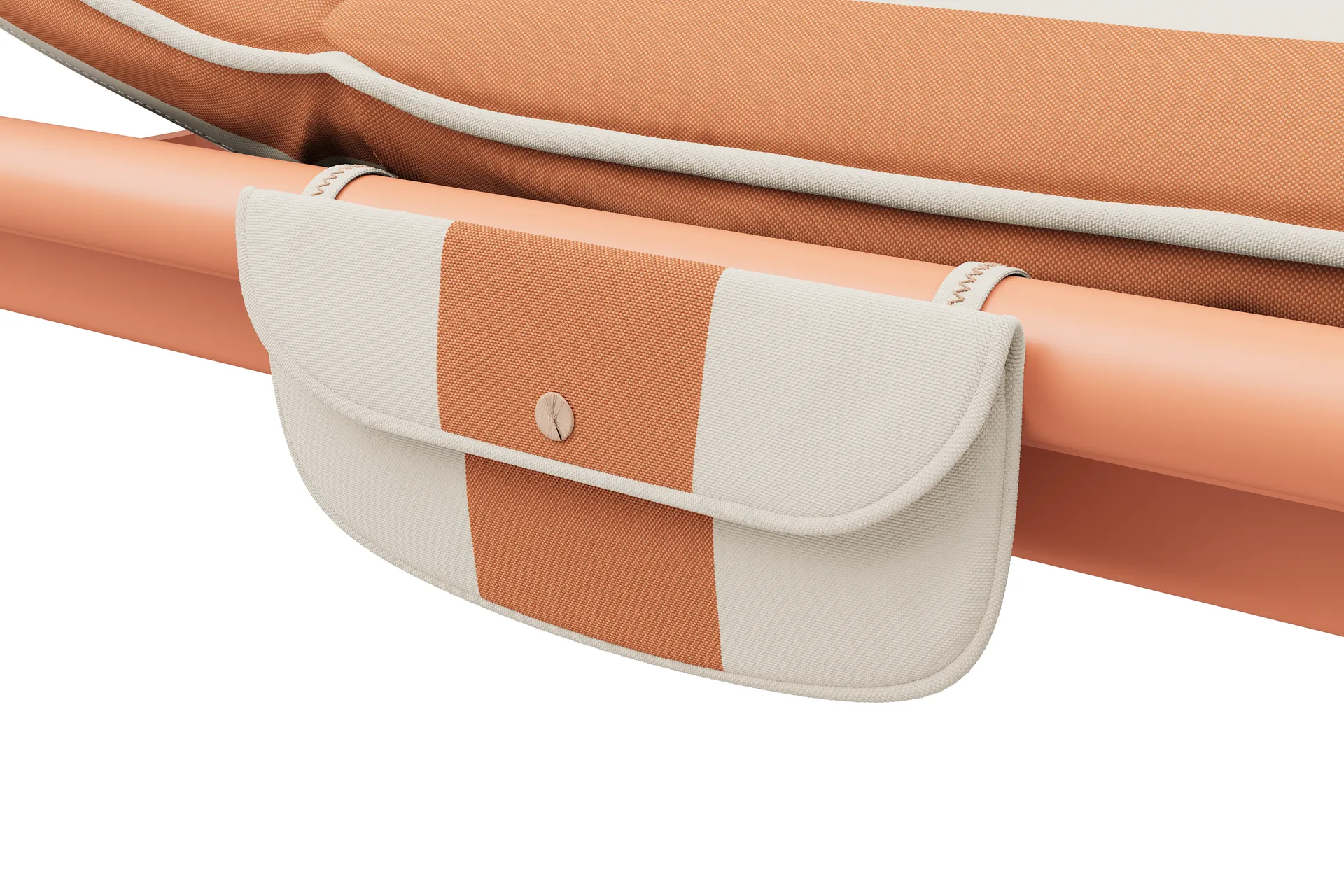 Sunbun dagbädd, Terracotta-stripe orange, 212x97x39 cm Fatboy