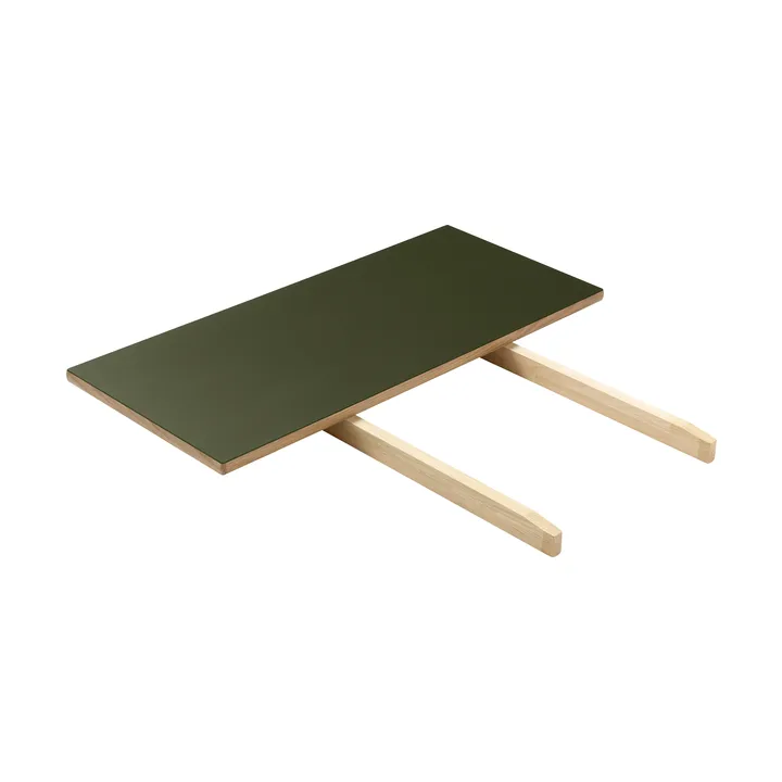 C35L iläggsskiva 82x37 cm - Olive linoleum-oak nature waterbased laquer - FDB Møbler