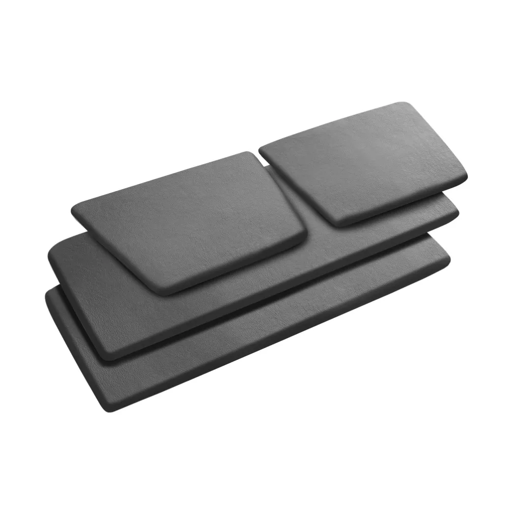 J148 sittdyna, Black leather FDB Møbler