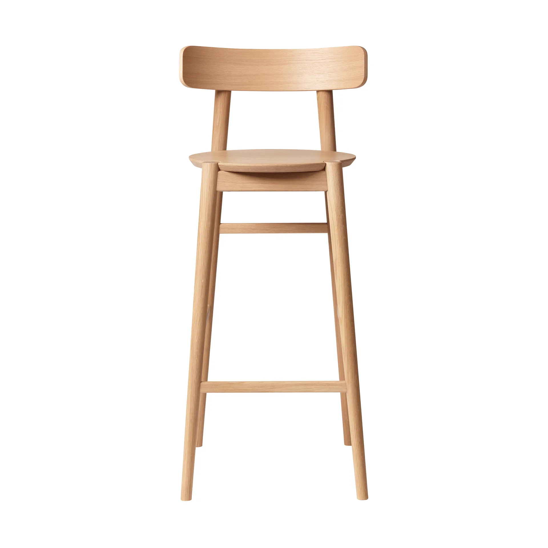 J184 Øst barstol 75 cm, Oak nature lacquered FDB Møbler