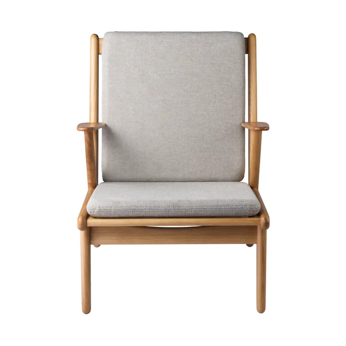 J53 fåtölj, Oiled oak-light grey FDB Møbler