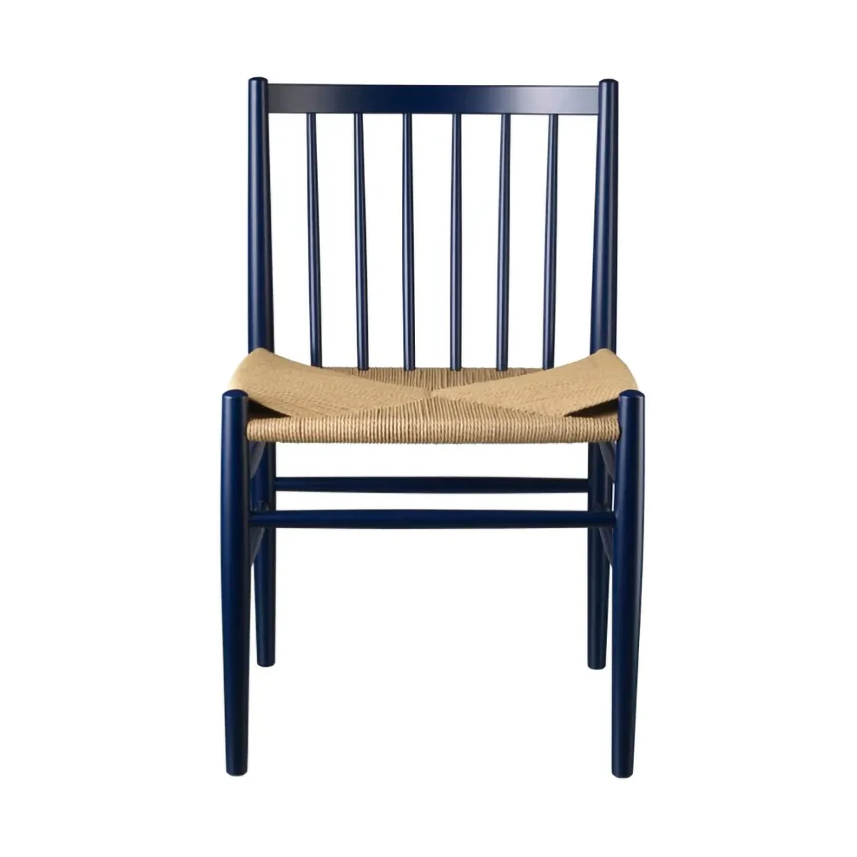 J80 stol, Steel blue beech-paper cord FDB Møbler