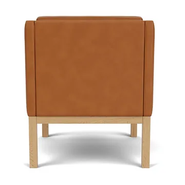 L46 MK155 easy chair karmstol - Lackerad ek-läder cognac - FDB Møbler
