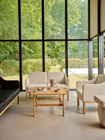 L46 MK155 easy chair karmstol - Lackerad ek-läder cognac - FDB Møbler