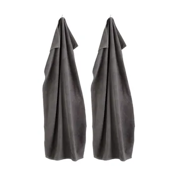 R33 Kirkeby badhandduk 2-pack - Granite gray - FDB Møbler