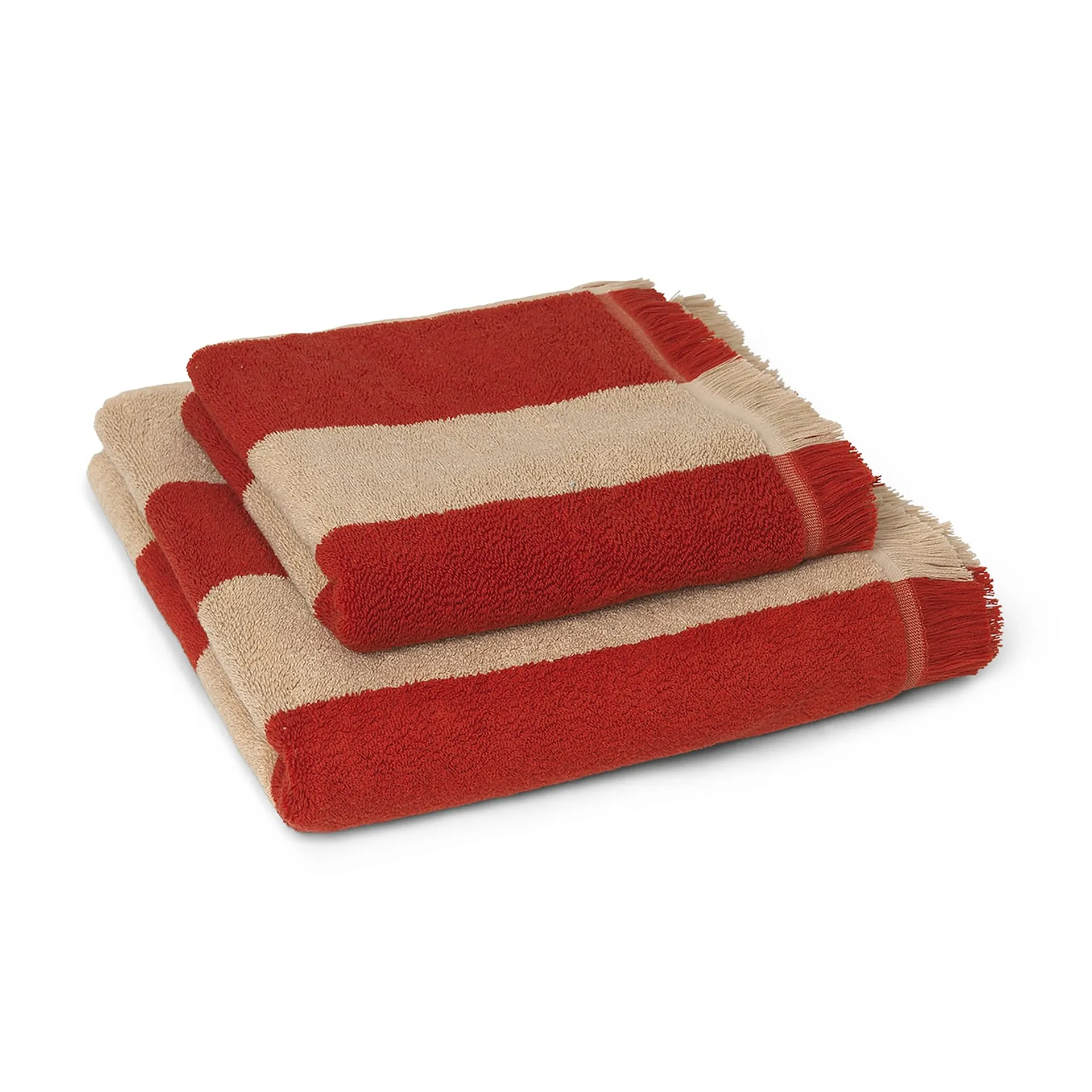 Alee handduk 70x140 cm, Light camel-red Ferm Living
