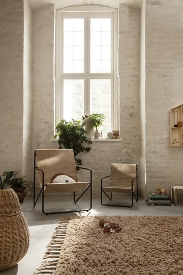 Amass long pile matta 140x140 cm - White Pepper - Ferm Living