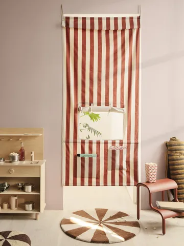 Arch handtuftad matta Ø70 cm - Dark brick-Off white - Ferm Living