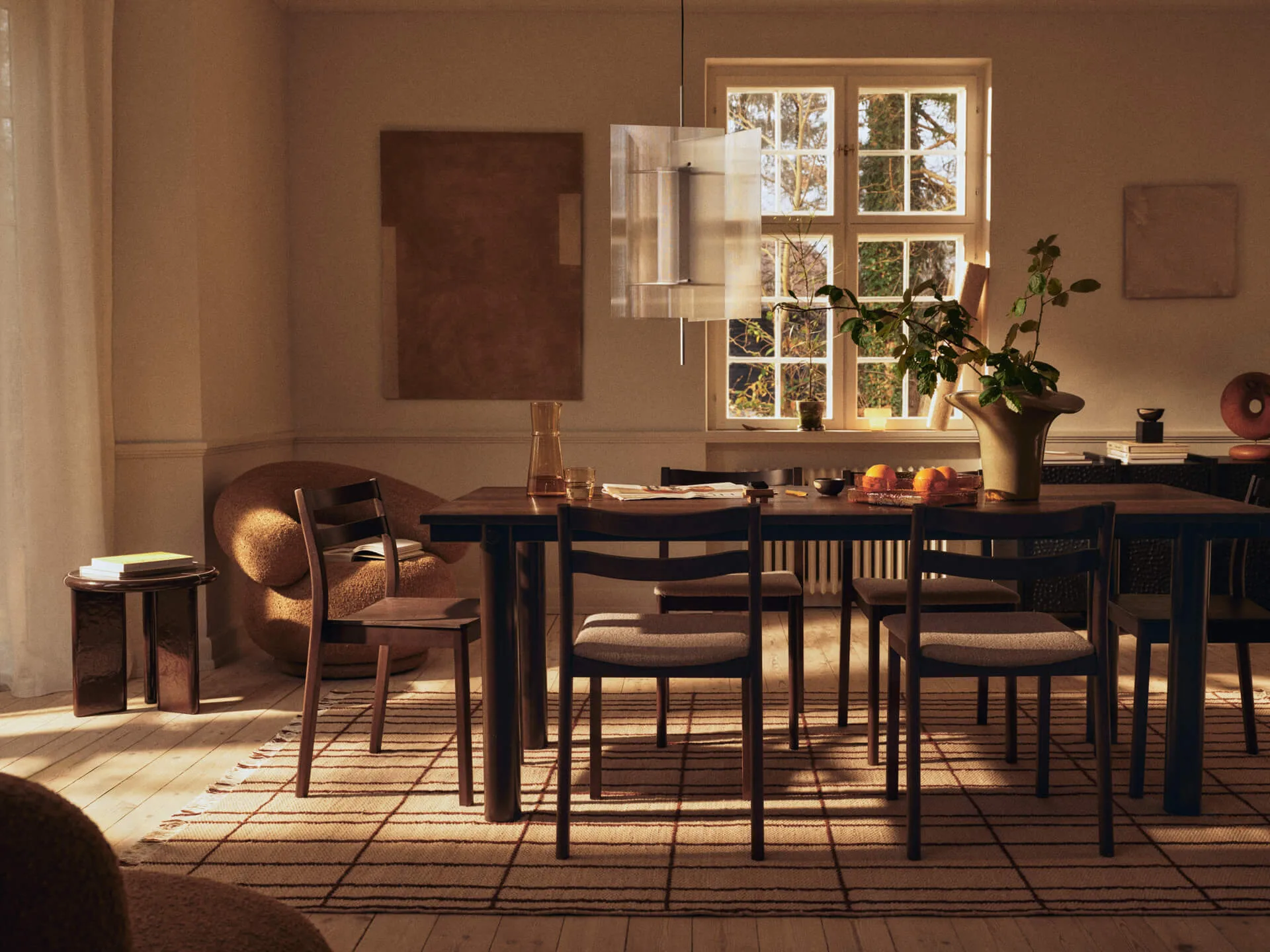 Atura matbord, Dark chocolate-mörkbetsad ek, 90x200 cm Ferm Living
