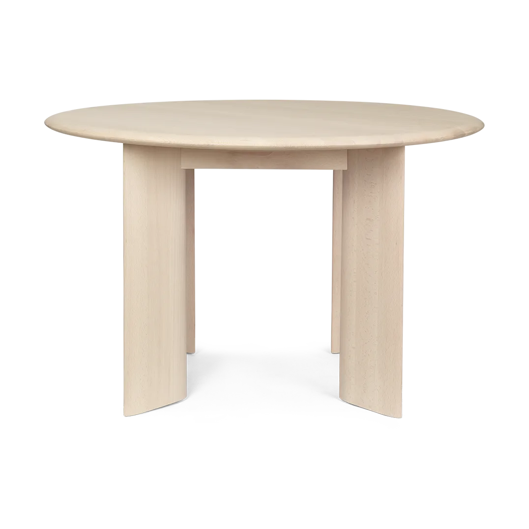 Bevel matbord Ø117 cm, Vitoljad bok Ferm Living