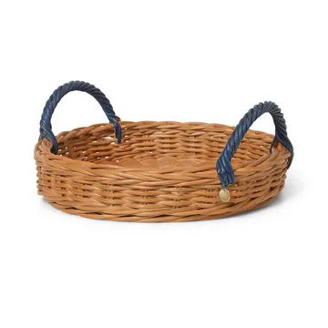 Blue Handle bricka Ø30 cm - Natural-blue - Ferm Living
