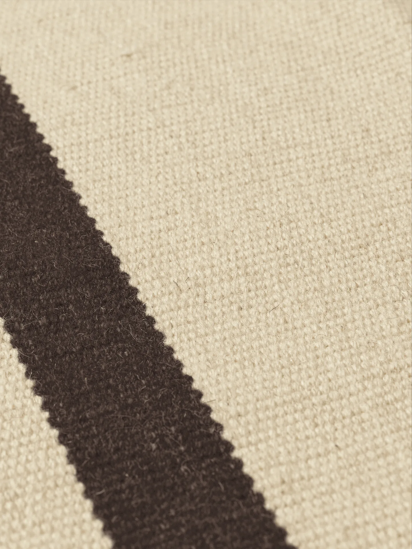 Calm kelim matta, Off-white, Coffee, 200x300 cm Ferm Living