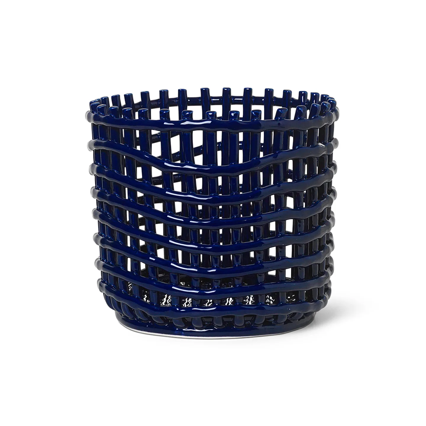 Ceramic flätad korg Ø23,5 cm, Blå Ferm Living