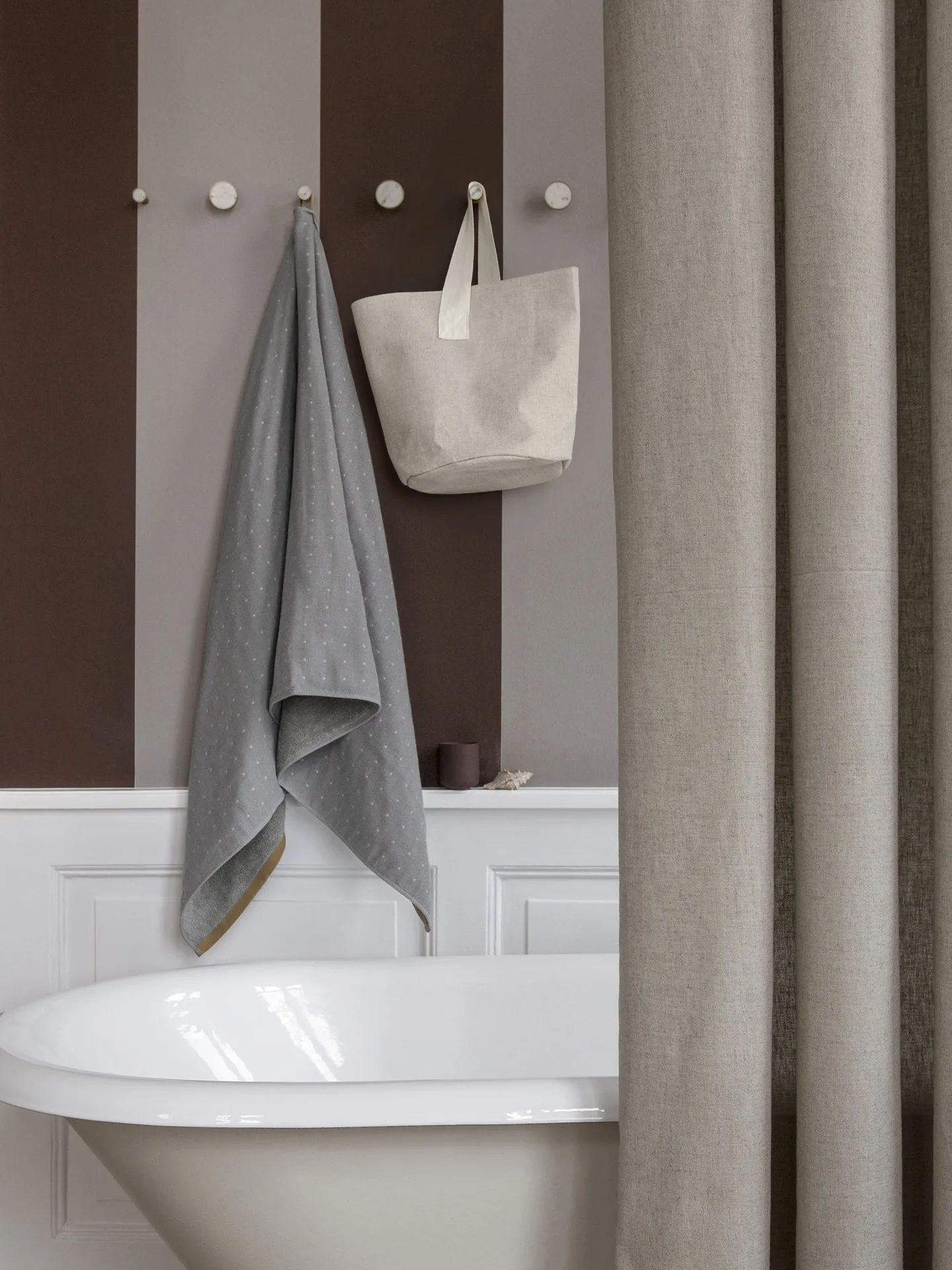 Chambray duschdraperi, Sand Ferm Living