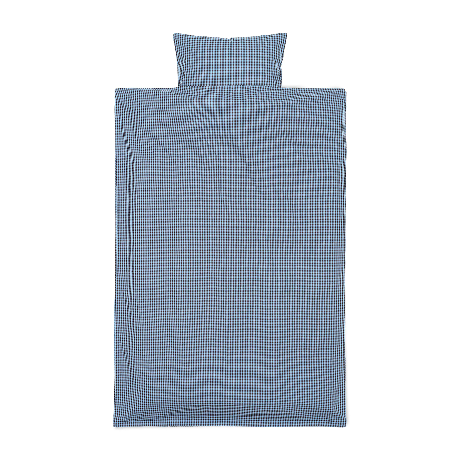 Check bäddset junior 100x140 cm, Faded blue-choco Ferm Living