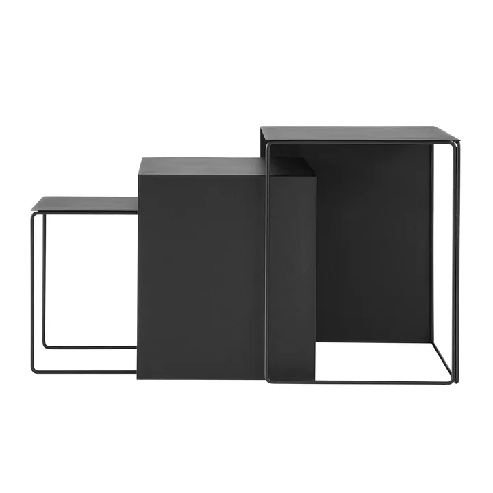 Cluster bord 3-pack - svart - Ferm Living